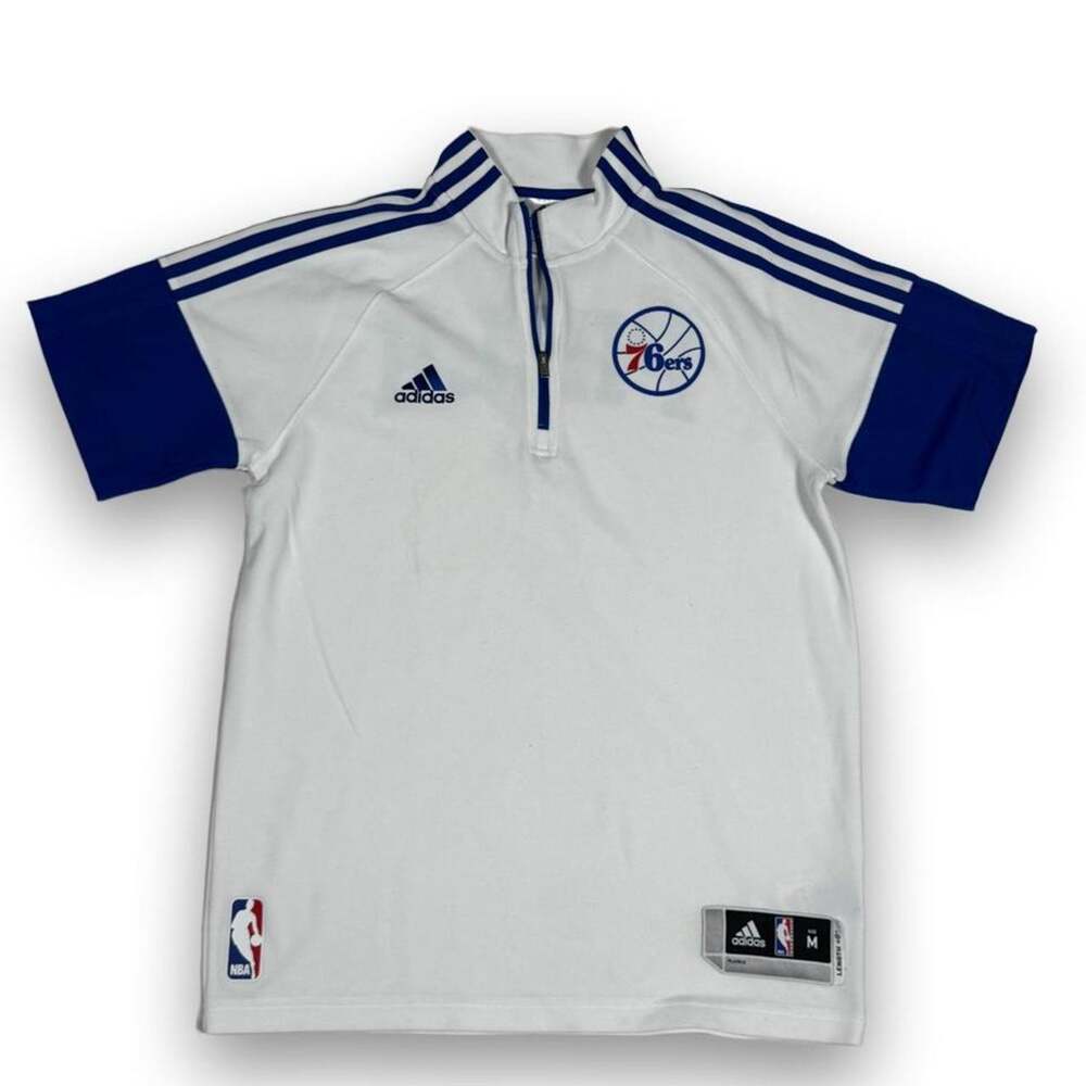 VINTAGE Y2K ADIDAS NBA PHILADELPHIA 76ERS WARM UP SHIRT